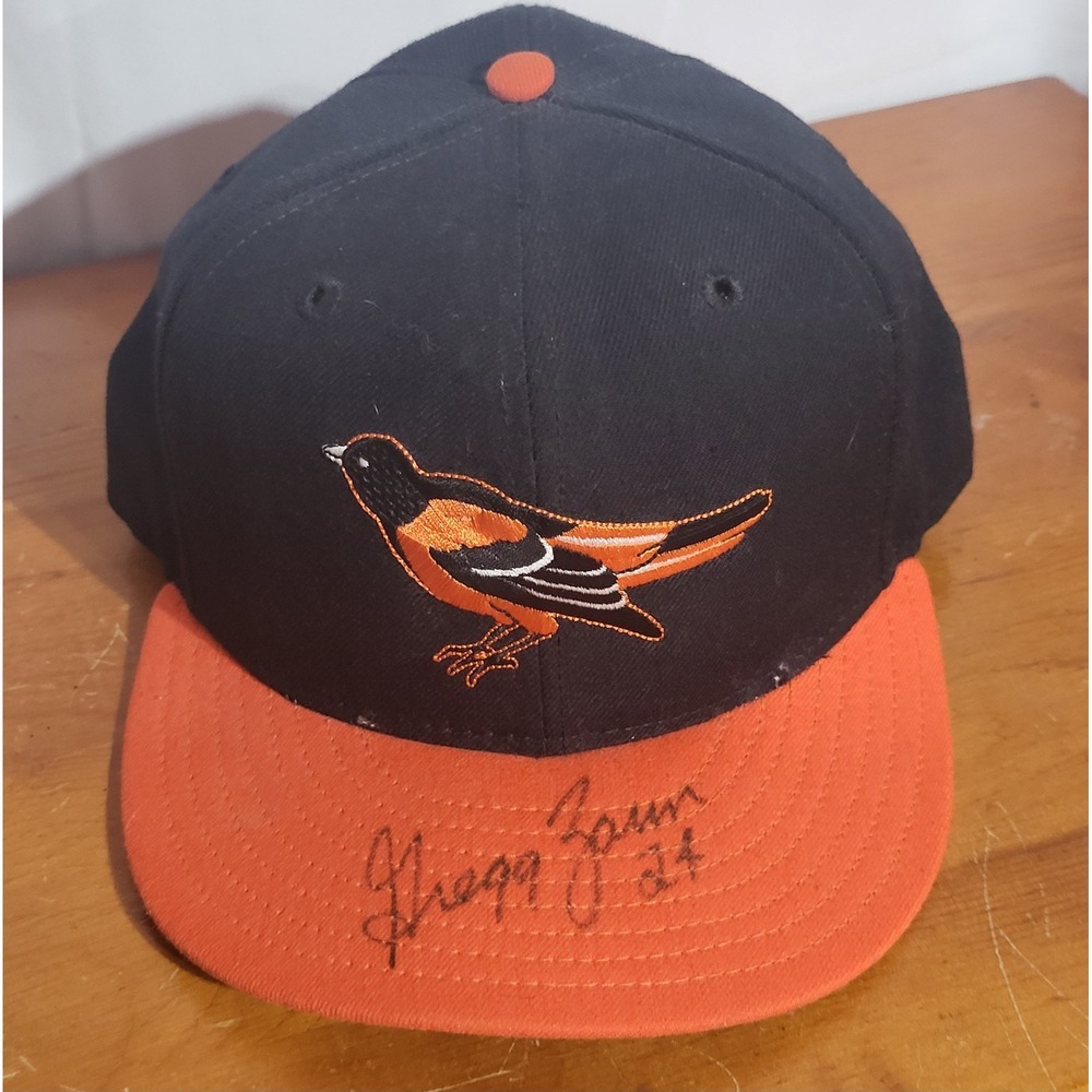 Baltimore Orioles Gregg Zaun #24 Signed New Era 5950 Diamond 100% Wool Hat 7 1/2